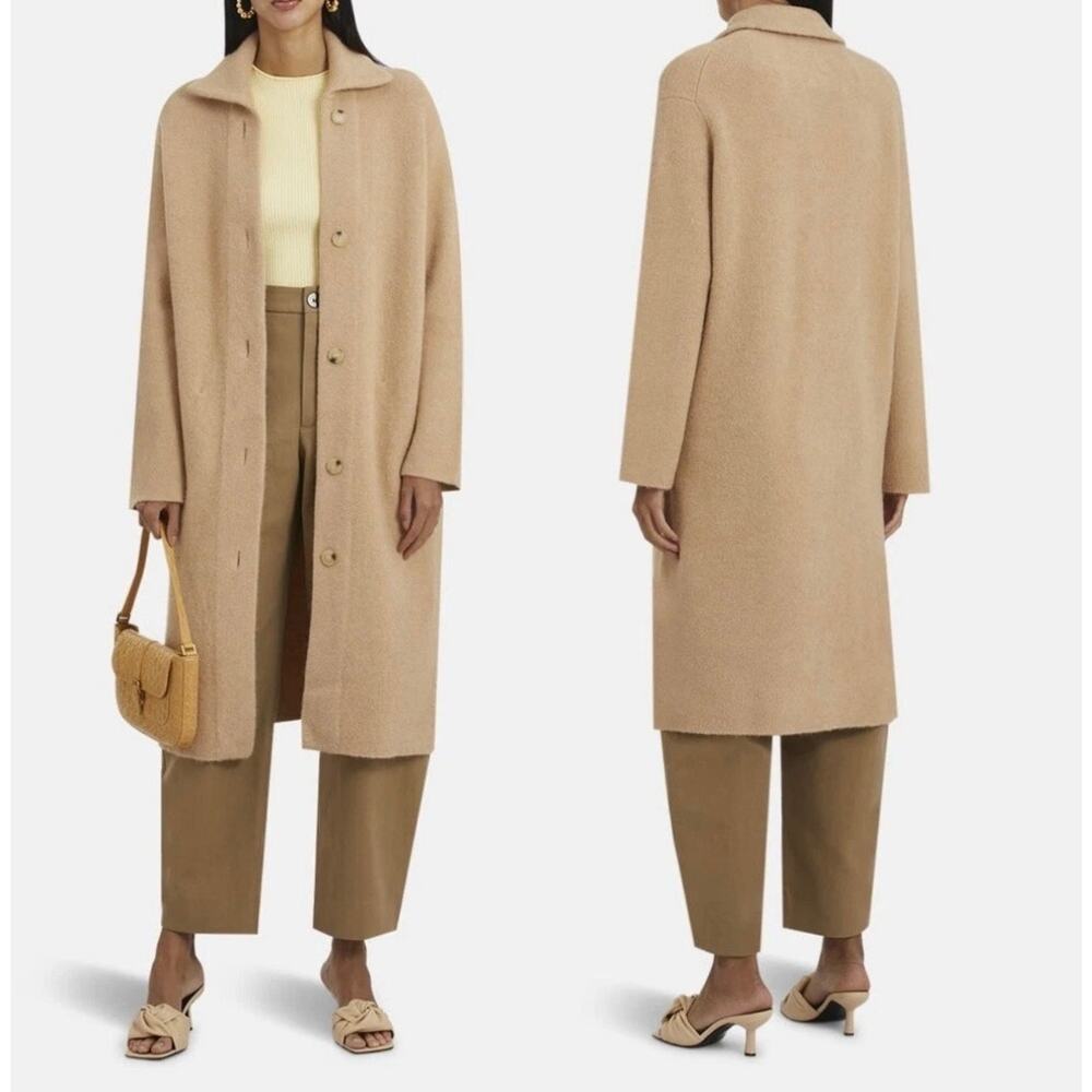 VINCE Wool-Alpaca Blend Knit Cardigan Coat - Size 2XL - Picture 2 of 10